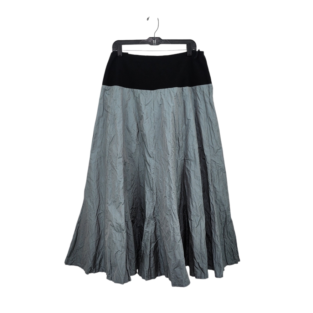 Ivan Grundahl Women's Metallic Poly Colorblock Flare Midi Skirt - 42